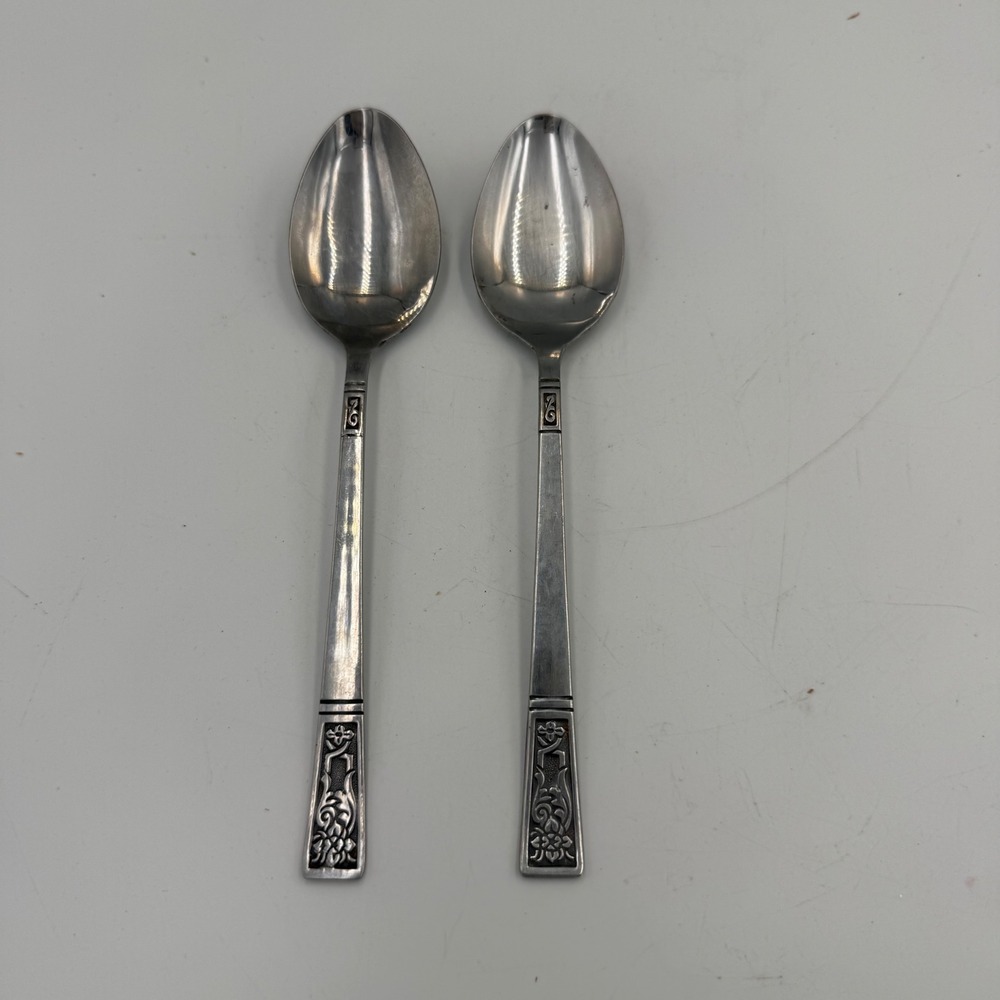 Ekco Eterna Santa Clara Stainless Steel Tablespoons Set of 2 Japan Vintage